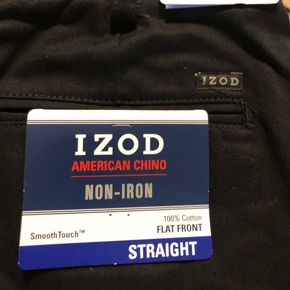 Izod Flat Front 32x34 men’s black dress pants